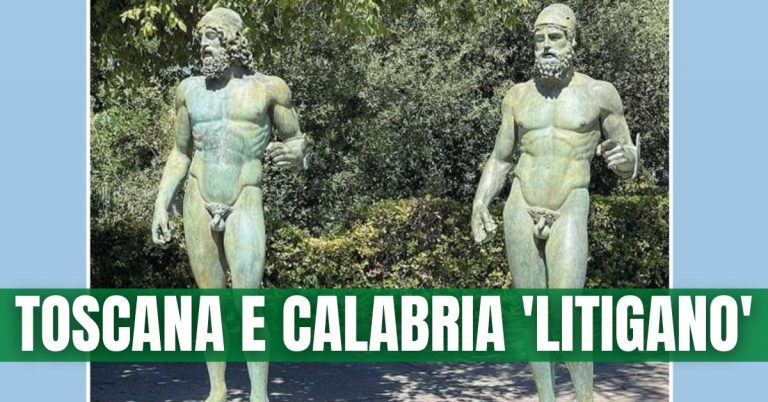 Una copia dei Bronzi di Riace verrà gettata in mare in Versilia per studiare gli effetti dell’acqua sul bronzo