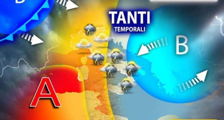 Pazza estate: Temporali fino a Ferragosto su almeno mezza Italia, al Sud ancora acquazzoni nel pomeriggio