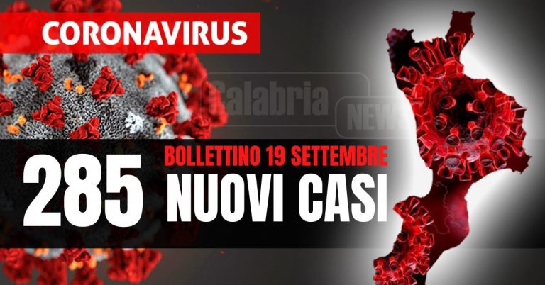 Covid Calabria: Un morto nel Catanzarese, salgono ricoveri (+5) intensive a -1. Pochi tamponi, tasso al 14,4%
