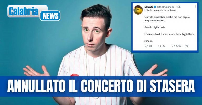 Lamezia Terme: il rapper Shade rimasto bloccato in aeroporto -VIDEO