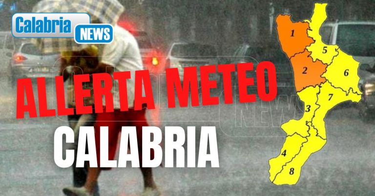 Maltempo sull’Italia e crollo temperature, sabato in Calabria allerta arancione su Tirreno e gialla sul resto della Regione