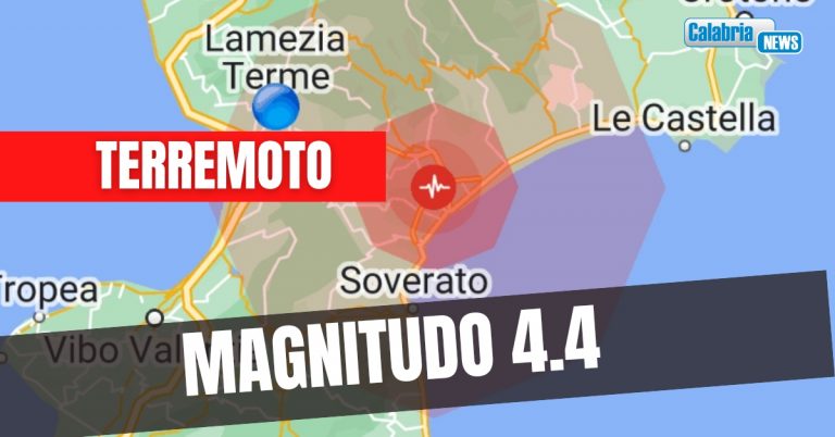 Trema la terra in Calabria, epicentro Catanzaro, scossa avvertita anche a Lamezia Terme