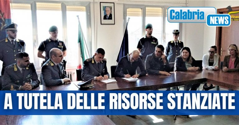 Pnrr, protocollo d’intesa firmato dalla Guardia di Finanza di Vibo Valentia e i Comuni di Pizzo Calabro e Ionadi