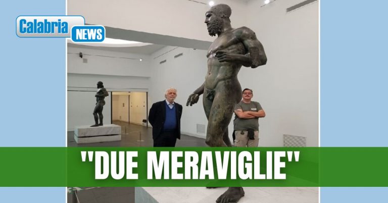 Reggio Calabria, il premio Oscar Nicola Piovani in visita ai Bronzi di Riace e al Museo archeologico nazionale