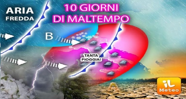 Meteo Italia, nei prossimi 10 giorni più pioggia che in tutto il 2022