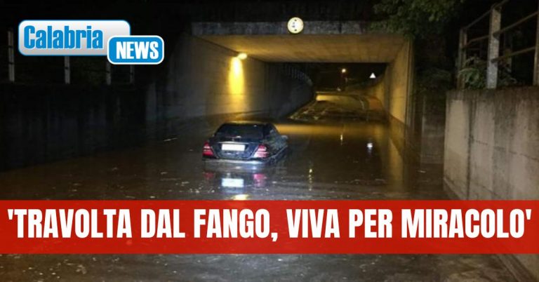 Bomba d’acqua nel Catanzarese, la drammatica testimonianza di una donna rimasta bloccata in galleria a Copanello