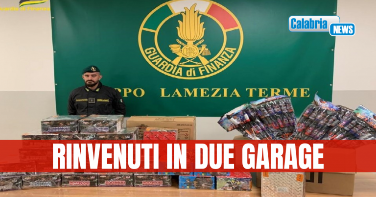 Lamezia, GdF sequestra oltre 100 chilogrammi di fuochi d’artificio detenuti illegalmente