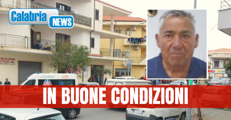 E’ stato ritrovato il pensionato di 79 anni scomparso ieri pomeriggio a Cirò Marina