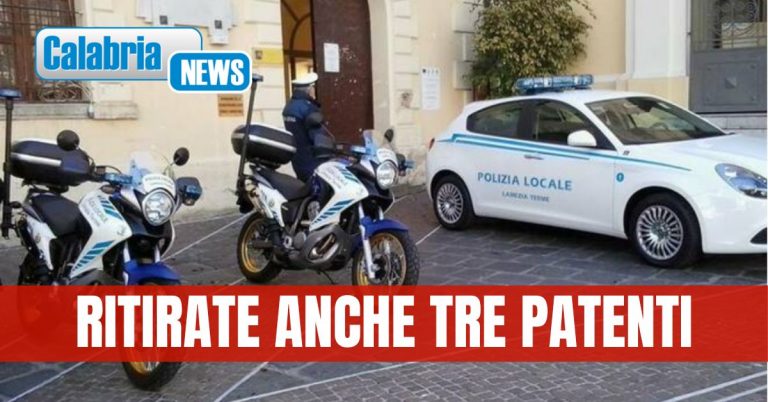 Lamezia, occupazione di suolo pubblico, abbandono rifiuti e sicurezza stradale: vasti controlli della Polizia locale