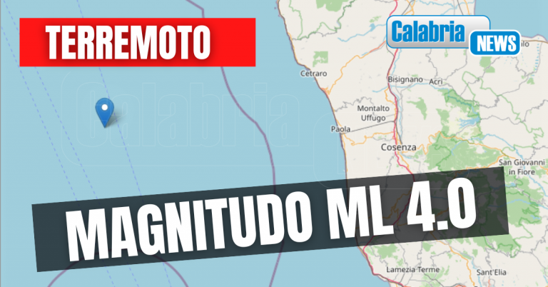 Sciame sismico al largo della costa Cosentina: registrate sei scosse nell’arco di poche ore