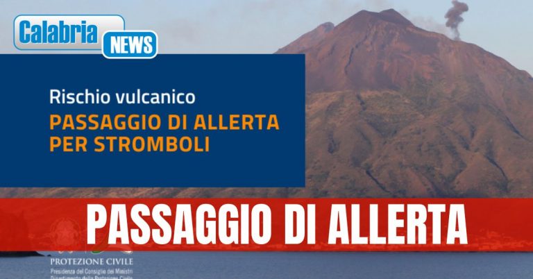 Protezione civile: allerta arancione per il vulcano Stromboli