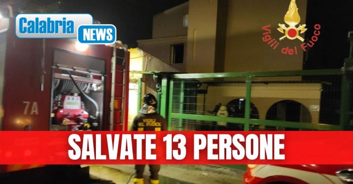 incendio casa per anziani a Lamezia Terme