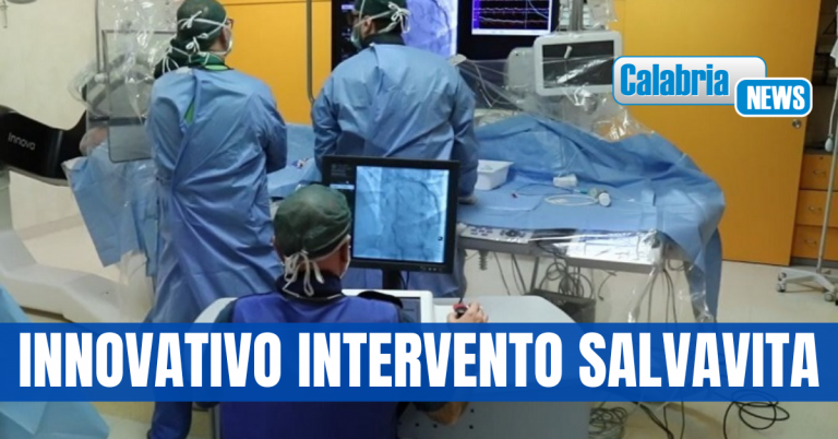 Ospedale Catanzaro, aspirato grande coagulo intracoronarico a paziente con infarto