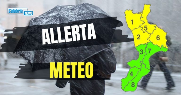 Meteo, torna il maltempo in Calabria: previste precipitazioni nevose