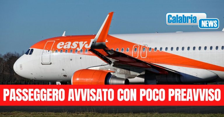 Volo Easyjet Milano-Lamezia Terme cancellato: un vibonese ottiene 424 euro di rimborso