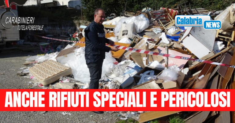 Sequestrata discarica abusiva a Castrolibero, denunciato titolare mobilificio