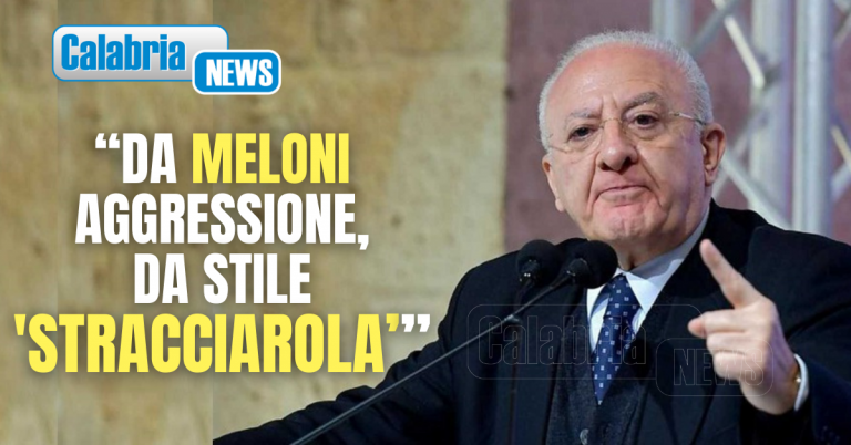 De Luca: Calabria regione sorella con dati peggiori dei nostri, ma lì Governo ha firmato accordo