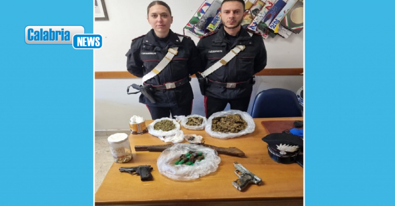 Isola Capo Rizzuto, carabinieri arrestano 43enne per detenzione illecita di armi e droga