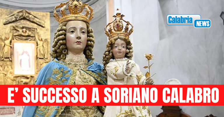 Furto sacrilego in Calabria, rubato l’oro alla statua della Madonna del Santissimo Rosario