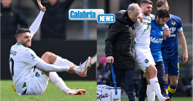 Berardi shock, grave infortunio e lungo stop per l’attaccante calabrese del Sassuolo e della Nazionale