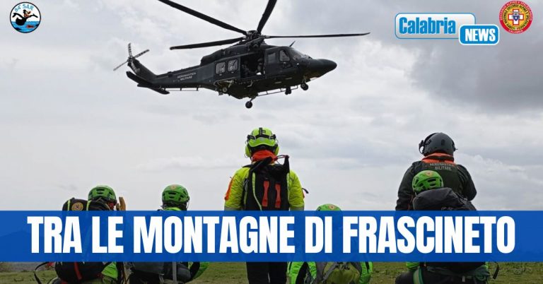 CNSAS Calabria e Aeronautica Militare si addestrano nel Parco del Pollino