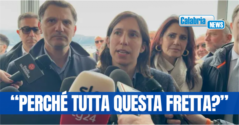 VIDEO-Ponte sullo Stretto, Schlein a Messina: E’ un progetto anacronistico e sbagliato