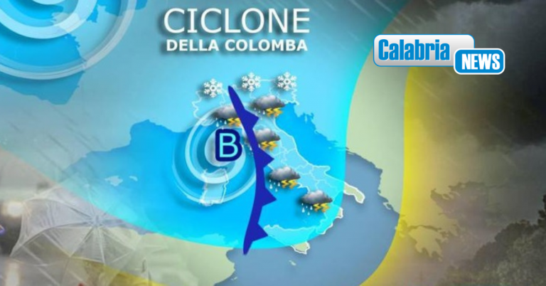 Arriva il Ciclone della Colomba: piogge, venti forti e anche tanta neve