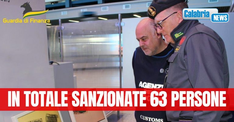GdF Catanzaro: più di 2,2 milioni di euro intercettati nel 2023 all’aeroporto di Lamezia