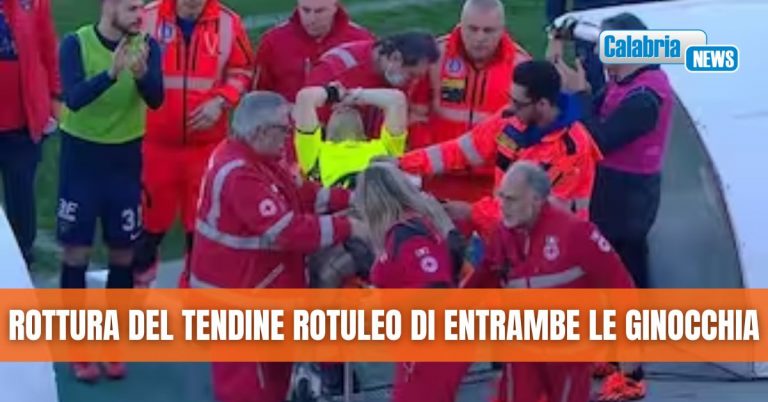Derby Cosenza-Catanzaro: bruttissimo infortunio per il guardalinee Alessandro Cipressa