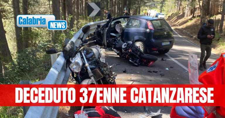 Impatto mortale in Sila tra automobile e tre motociclisti: un  morto e due feriti gravi