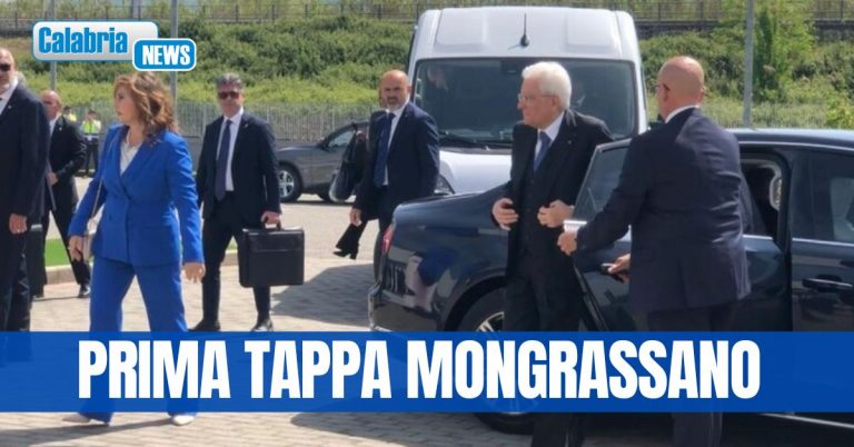 Il presidente della Repubblica Mattarella è arrivato in Calabria