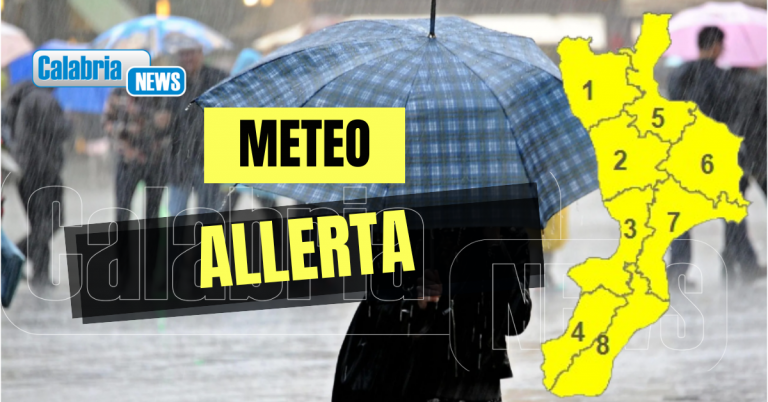 Meteo, stop al caldo: martedì tornano la pioggia e il maltempo sulla Calabria
