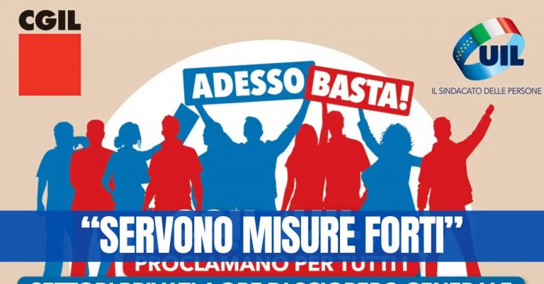 “Adesso Basta!”: giornata di sciopero a Cosenza per tutti i lavoratori del settore privato