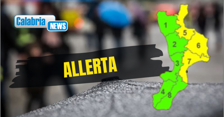 Meteo Calabria, lunedì con allerta gialla per fascia jonica: Piogge anche a carattere di temporale
