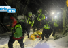 FOTO-Operazione congiunta di salvataggio per escursionista ferito nel mezzo di una bufera sul Pollino