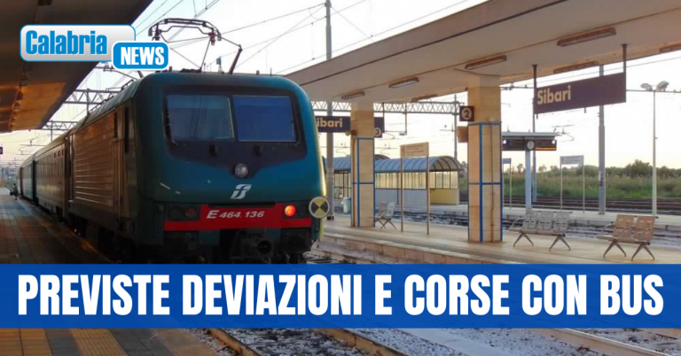 Interventi potenziamento: circolazione ferroviaria sospesa fra Sibari, Catanzaro Lido e Crotone