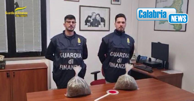 VIDEO-Sequestrati quasi 2 kg di marijuana: arrestate due persone nel Vibonese