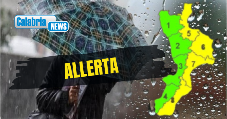 Meteo in via di peggioramento in Calabria, venerdì allerta gialla su tutta la fascia jonica