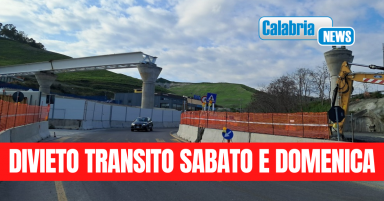 Catanzaro, varo delle travi del viadotto della Fiumarella per lavori della metropolitana di superficie