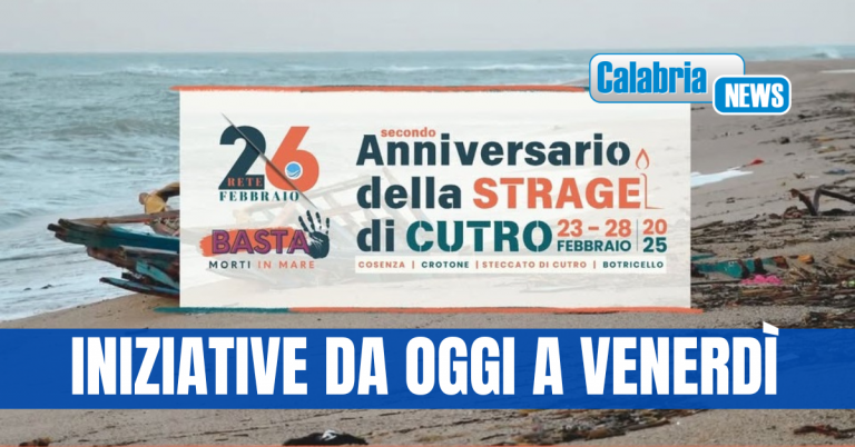 Strage migranti due anni dopo, il ricordo di ‘Rete 26 febbraio’ a Cutro, Crotone, Cosenza e Botricello