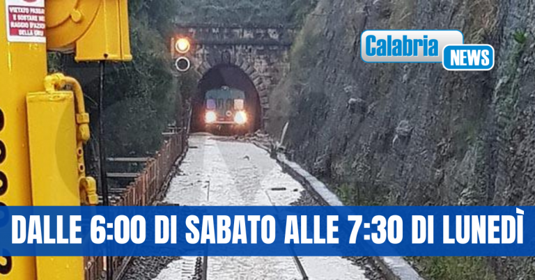 Trenitalia, manutenzione straordinaria galleria di Marcellinara: modifiche a circolazione ferroviaria