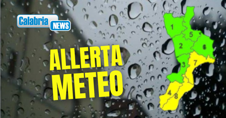 Domenica persiste maltempo su Reggino e fascia jonica Catanzarese, migliora sul resto della Calabria