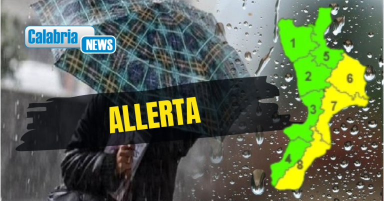 Meteo Calabria, venerdì allerta gialla per la fascia jonica