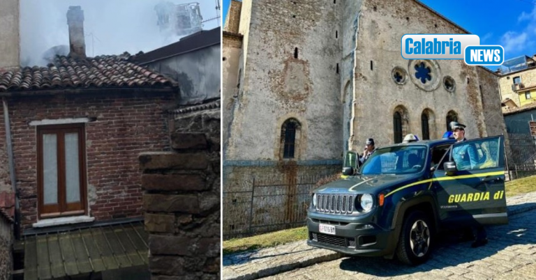 San Giovanni in Fiore, incendio divampa in abitazione: due ragazzi in difficoltà salvati dai Finanzieri