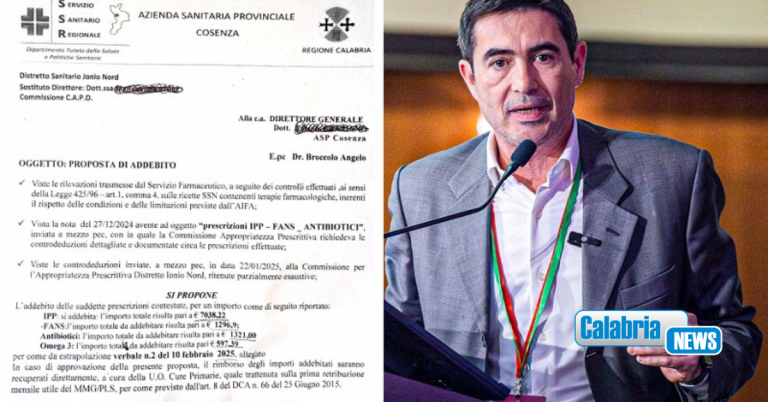Medico di base Calabria prescrive farmaci gratuiti a paziente: multa da 10mila euro