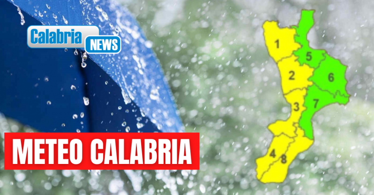 Mercoledì con nubi sparse, piogge e rovesci anche temporaleschi su buona parte della Regione