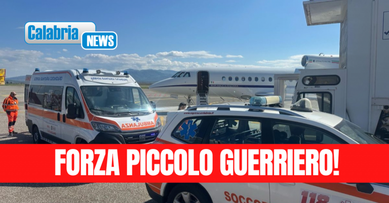 Volo salvavita dell’Aeronautica: neonato di un mese trasferito da Lamezia al ‘Bambino Gesù’ di Roma