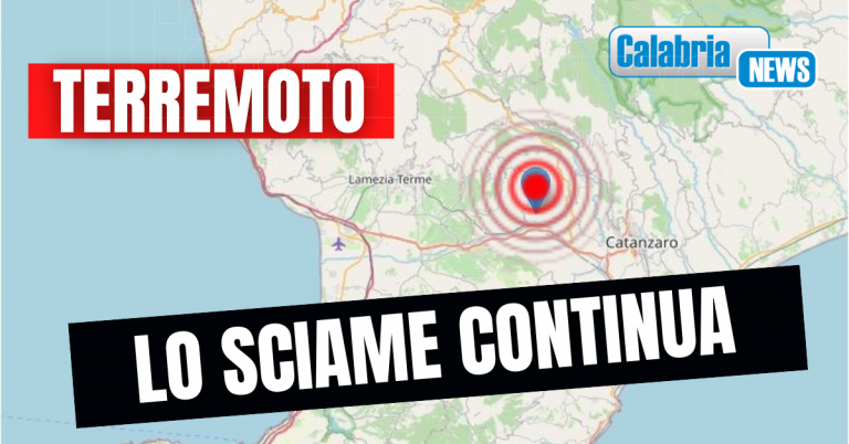 Altre tre scosse registrate questa mattina nel catanzarese: la più forte di magnitudo ML 3.2