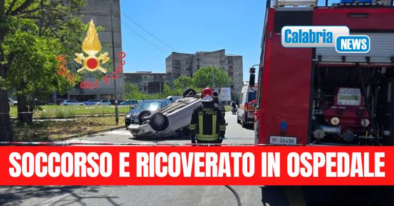 Catanzaro, auto finisce contro albero in viale Magna Graecia: conducente sbalzato fuori dall’abitacolo
