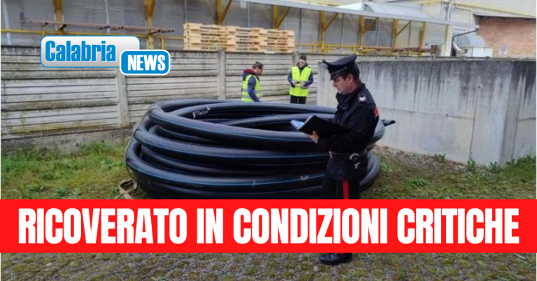 Grave incidente del lavoro nel Padovano: operaio 21enne calabrese colpito in testa da un grosso tubo
